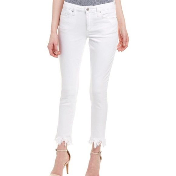 Joe's Jeans Denim - Joe's Jeans White Icon Chastity Crop Frayed